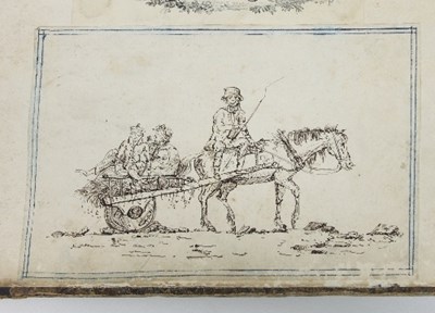 Lot 391 - A scrap album the front inside cover page with...