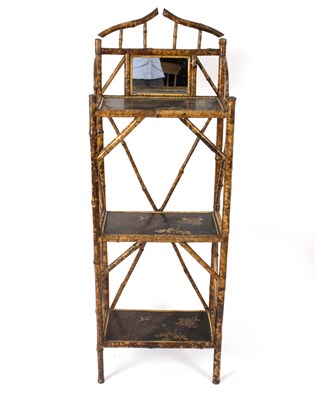 Lot 571 - An Aesthetic movement bamboo tiered stand,...