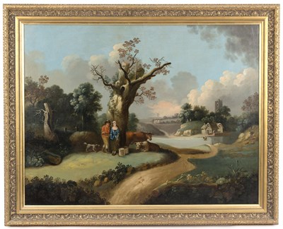 Lot 694 - After Thomas Gainsborough/Pastoral Scene/oil...