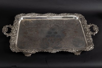 Lot 3 - A silver plated two-handled tray, 74cm wide