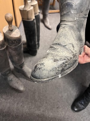 Lot 175 - Three pairs of leather hunting boots