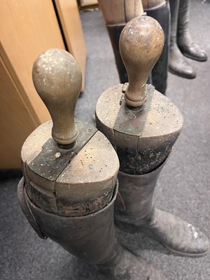 Lot 175 - Three pairs of leather hunting boots
