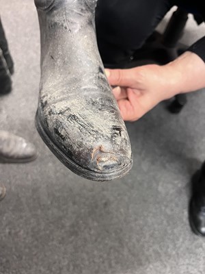Lot 175 - Three pairs of leather hunting boots