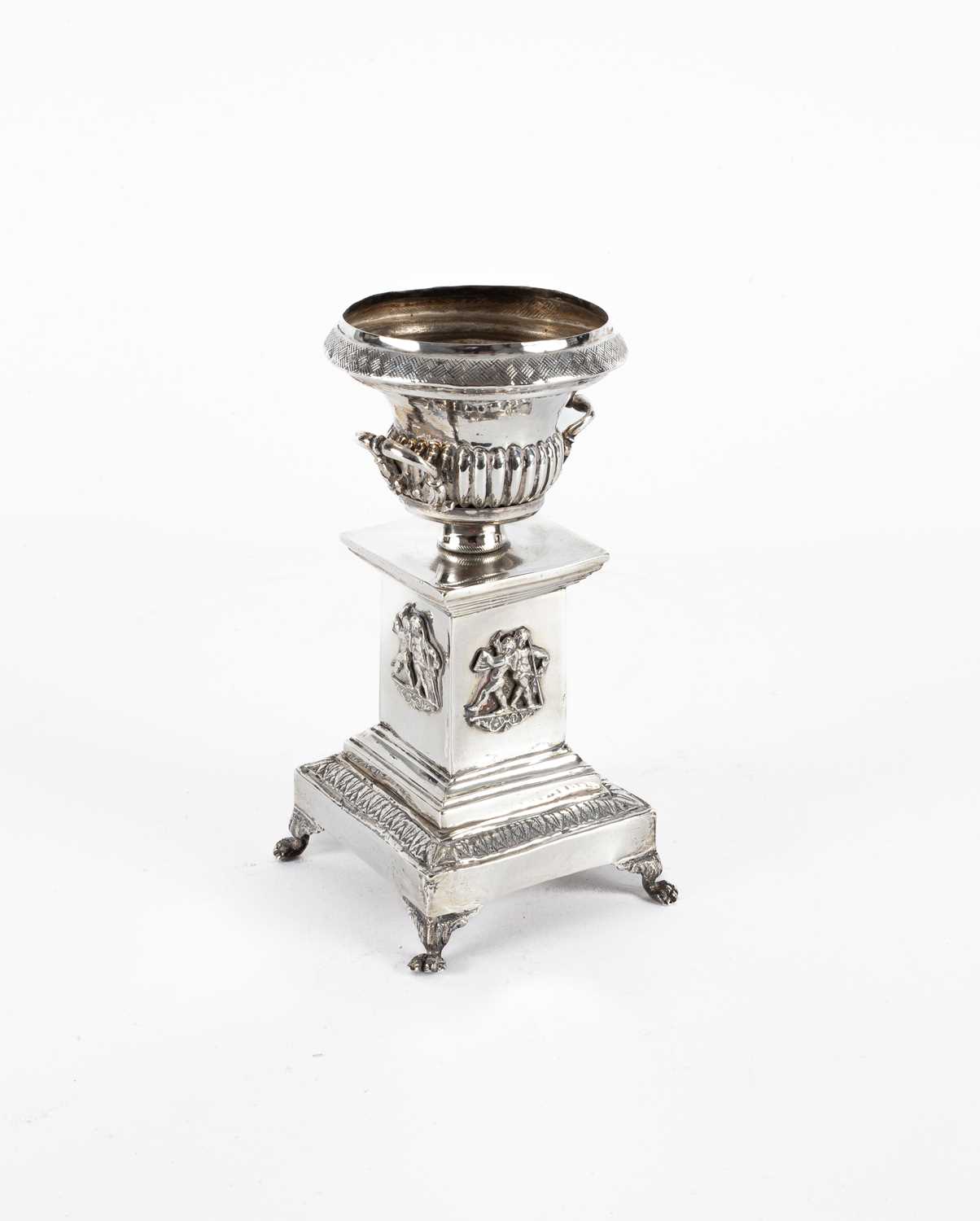 Lot 61 - A Continental white metal urn
