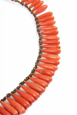 Lot 268 - A Victorian coral fringe necklace
