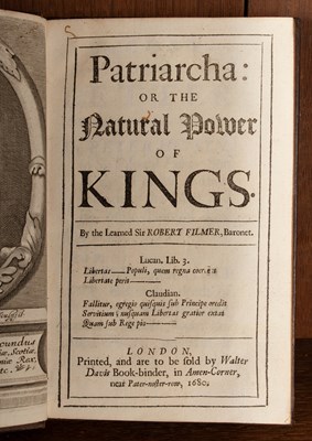 Lot 268 - Filmer (Sir Robert) Patriarcha: or The Natural Power of Kings