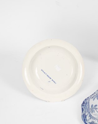 Lot 505 - A group of Spode blue and white pearlware from the 'Indian Sporting' series