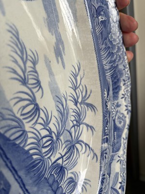 Lot 505 - A group of Spode blue and white pearlware from the 'Indian Sporting' series