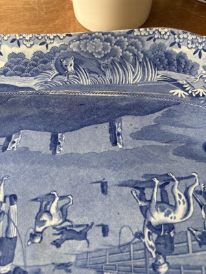 Lot 505 - A group of Spode blue and white pearlware from the 'Indian Sporting' series