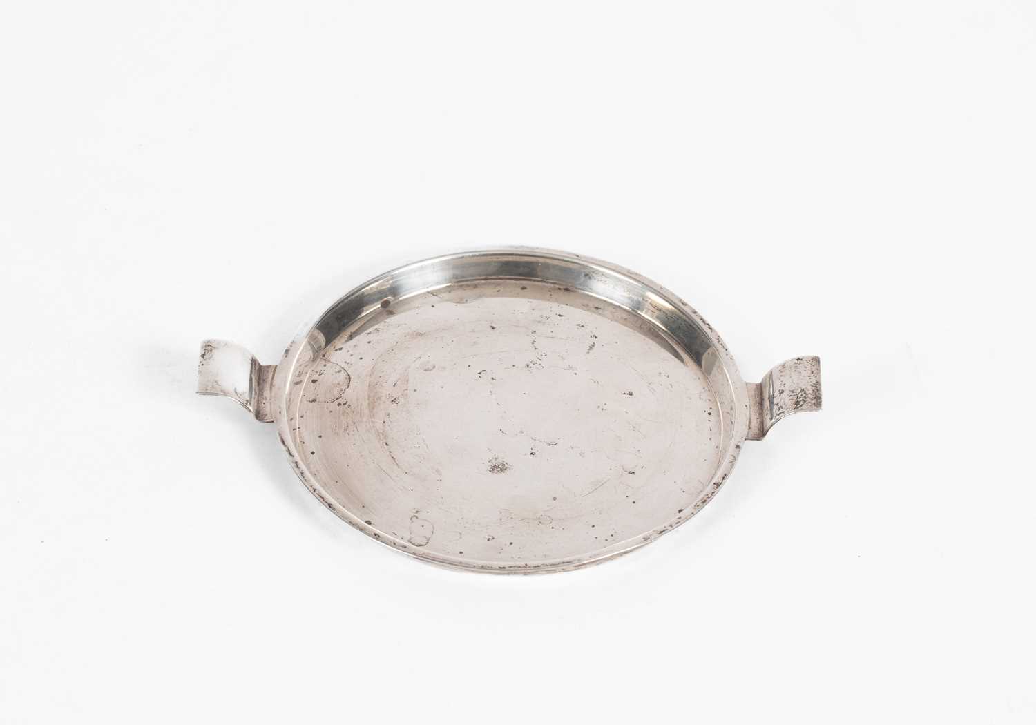 Lot 20 - A two-handled circular silver dish