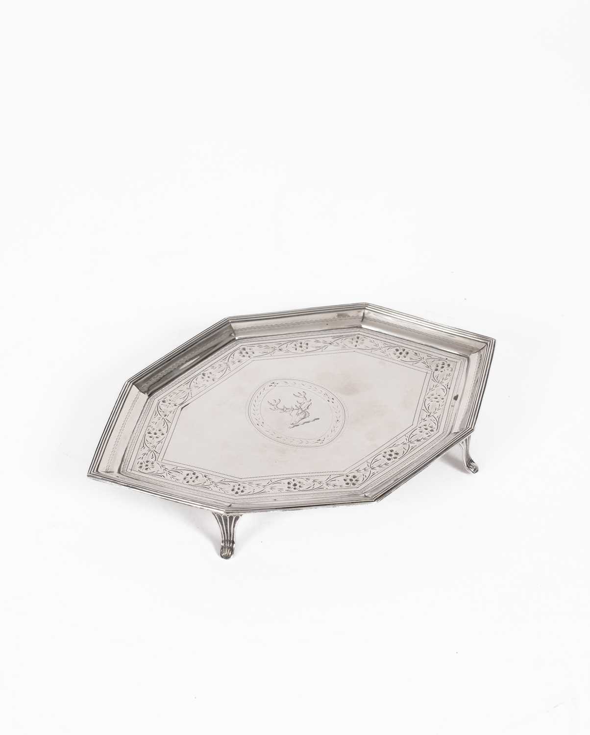 Lot 40 - A George III silver teapot stand