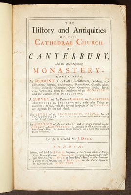 Lot 293 - Dart (Rev J.) The History and Antiquities of the Cathedral Church of Canterbury