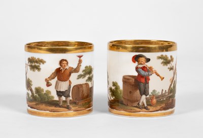 Lot 525 - Two Paris porcelain coffee cups