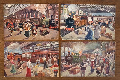 Lot 302 - A selection of early 20th Century Railway Official postcards