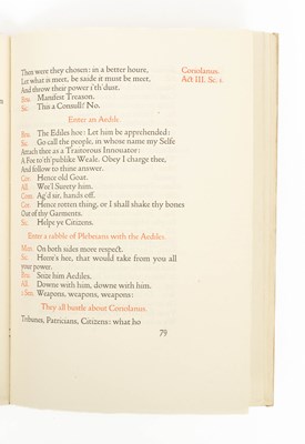 Lot 269 - [Doves Press] Shakespeare (William) The Tragedy of Coriolanus