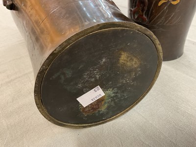 Lot 246 - A pair of Japanese bronze vases