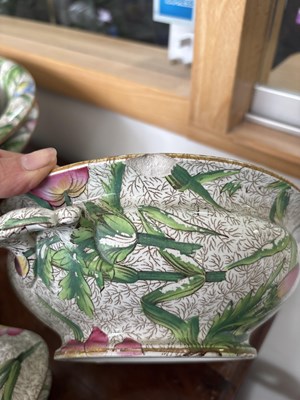 Lot 261 - A Staffordshire pottery wash set