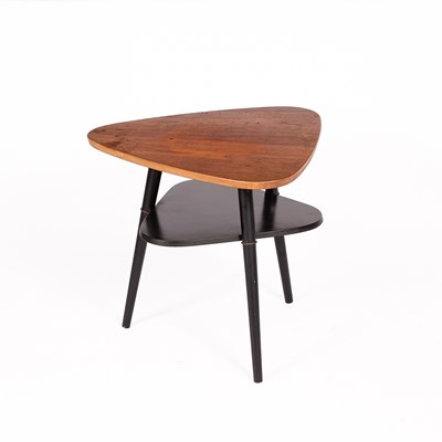 Lot 308 - A mid-20th century Swedish oak and ebonised two-tier occasional table