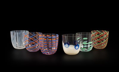 Lot 483 - Six Italian tumblers by Carlo Moretti