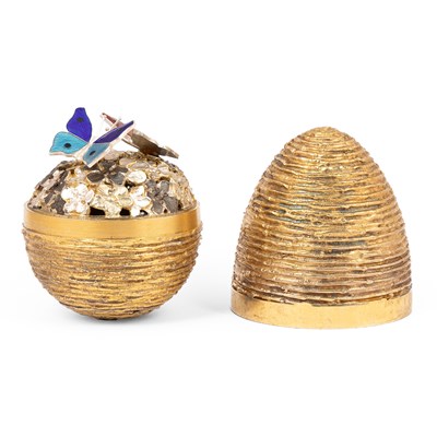 Lot 28 - Stuart Devlin (1931-2018) A silver-gilt surprise egg