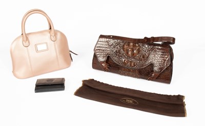 Lot 370 - A Tignanello pink satin handbag