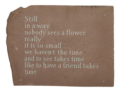 Lot 506 - A stone wall plaque with poem