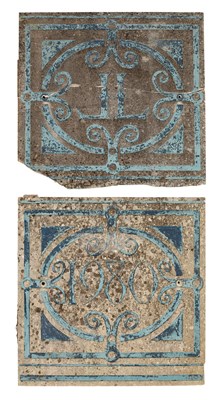 Lot 525 - Two square wall tablets