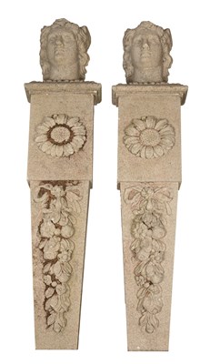 Lot 533 - A pair of Haddonstone Soane Terms