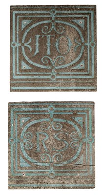Lot 537 - Two square wall tablets