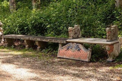 Lot 540 - A reconstituted stone bench