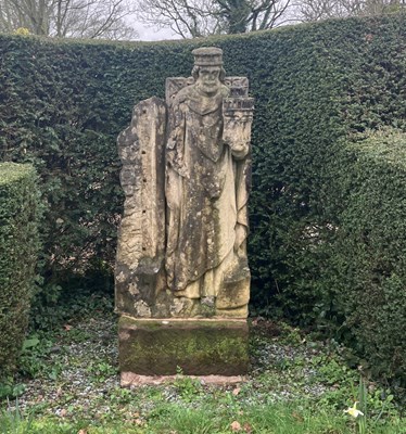 Lot 560 - A carved stone figure of Henry III from the old Palace of Westminster