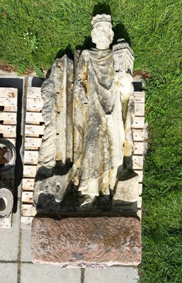 Lot 560 - A carved stone figure of Henry III from the old Palace of Westminster