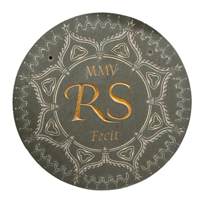 Lot 563 - A slate wall plaque