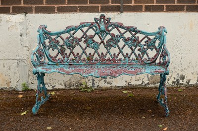 Lot 564 - A small cast iron bench