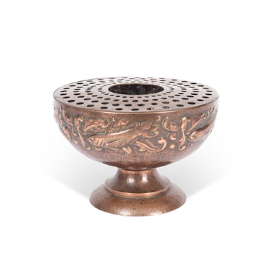 Lot 18 - A Newlyn pedestal copper rose bowl