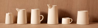 Lot 453 - A collection of studio pottery jugs and mugs
