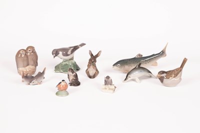 Lot 471 - A collection of Royal Copenhagen miniature animals